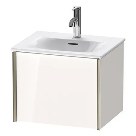 Duravit XViu Тумба подвесная, с раковиной, 1 ящик, цвет: белый глянцевый/champagne matt