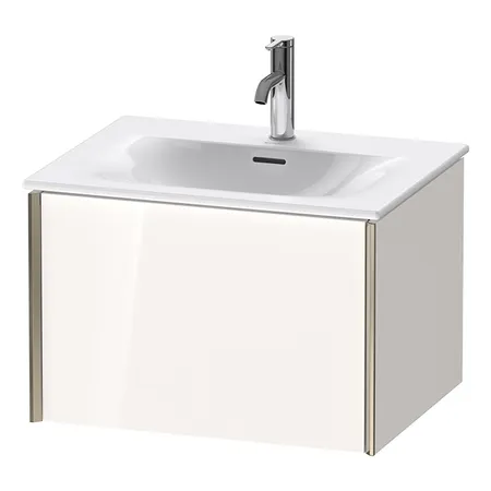 Duravit XViu Тумба подвесная, с раковиной, 1 ящик, цвет: белый глянцевый/champagne matt