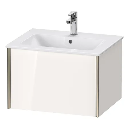 Duravit XViu Тумба подвесная, с раковиной, 1 ящик, цвет: белый глянцевый/champagne matt