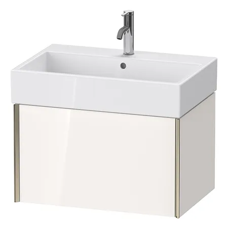 Duravit XViu Тумба подвесная, с раковиной, 1 ящик, цвет: белый глянцевый/champagne matt