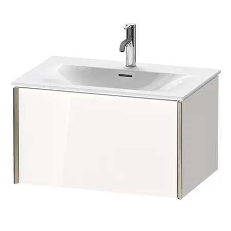 Duravit XViu Тумба подвесная, с раковиной, 1 ящик, цвет: белый глянцевый/champagne matt
