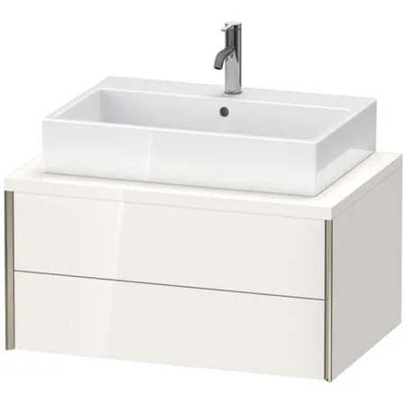 Duravit XViu Тумба подвесная с раковиной, 2 ящика, цвет: белый глянцевый