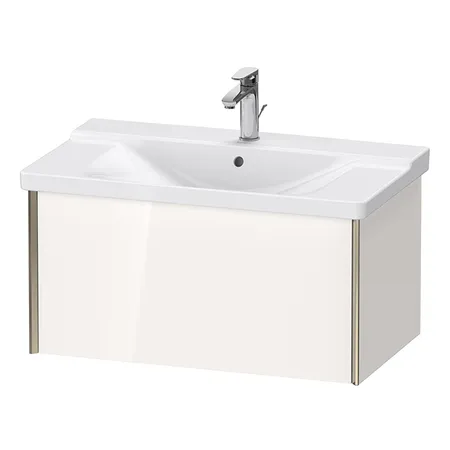 Duravit XViu Тумба подвесная, с раковиной, 1 ящик, цвет: белый глянцевый/champagne matt
