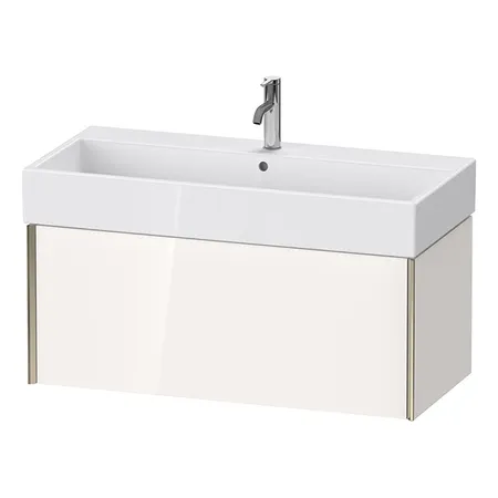 Duravit XViu Тумба подвесная, с раковиной, 1 ящик, цвет: белый глянцевый/champagne matt