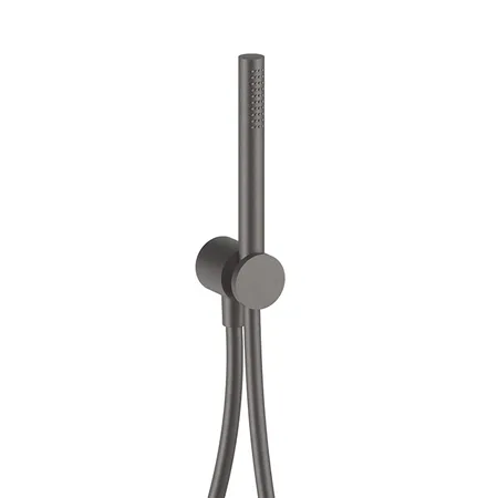 Fantini AF/21 Душевой набор: вывод воды на 1/2”, шланг, ручная лейка FIT, держатель для лейки, цвет: Matt Gun Metal PVD