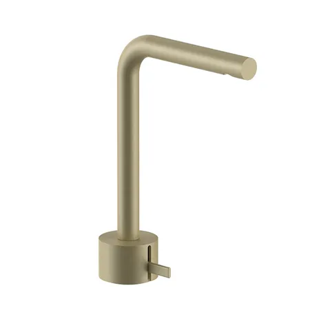 Fantini AF/21 Смеситель для раковины, 1 отв, высокий излив:, цвет: Matt British Gold PVD
