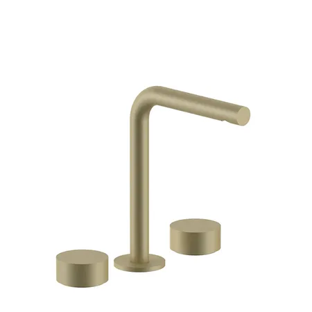 Fantini AF/21 Смеситель для раковины, 3 отв, высокий излив:, цвет: Matt British Gold PVD