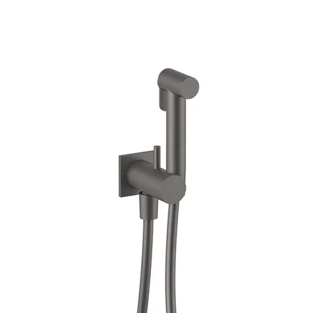 Fantini AK/25 Гигиенический душ, с запорным вентилем, и шлангом, цвет: Matt Gun Metal PVD