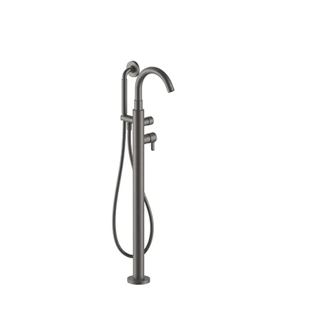 Fantini Icona Classic Смеситель для ванны, с ручной лейкой, напольный, цвет: Matt Gun Metal PVD