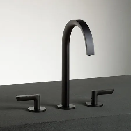Fantini Icona Deco Смеситель для раковины, 3 отверстия, цвет: оружейная сталь