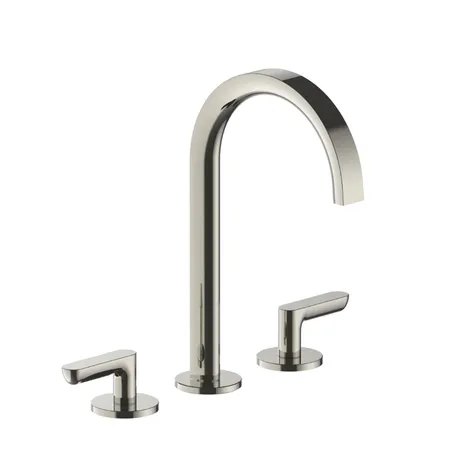 Fantini Icona Deco Смеситель для раковины на 3 отверстия, высота излива, цвет: Nickel PVD