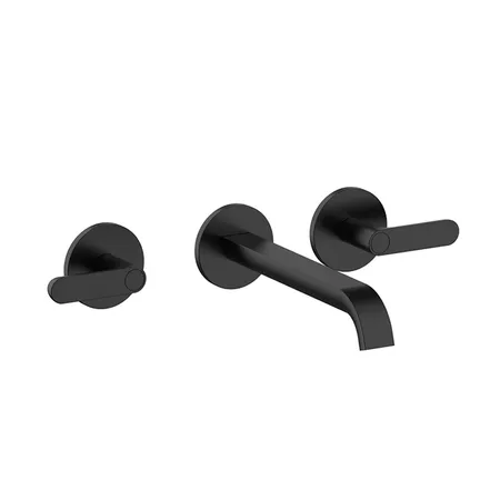 Fantini Icona Deco Смеситель для раковины, встраиваемый, на 3 отв, излив:, (наружняя часть), цвет: черный матовый