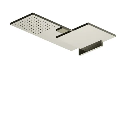 Fantini Venezia Двойной верхний душ, латунь, настенный, цвет: Nickel PVD