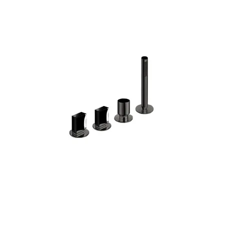 Fantini Venezia In Смеситель для ванны, набортный, 4 отв, без излива, цвет: Matt Gun Metal PVD