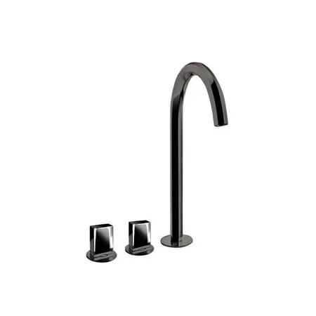 Fantini Venezia Смеситель для раковины, 3 отв, высокий излив, излив:, цвет: Matt Gun Metal PVD