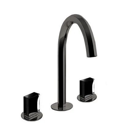 Fantini Venezia Смеситель для раковины, на 3 отв, излив:, без ручек, цвет: Matt Gun Metal PVD
