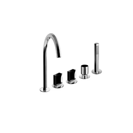 Fantini Venezia Смеситель для ванны, набортный, 5 отв, излив:, цвет: хром