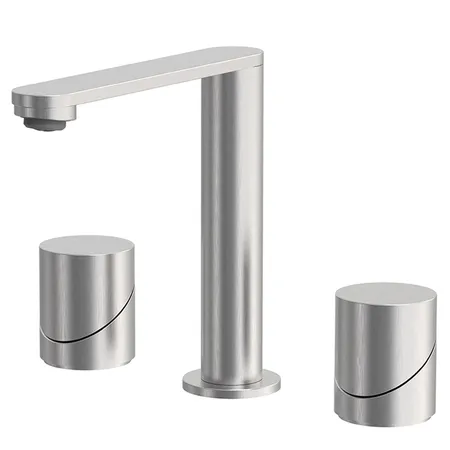Fima Carlo Frattini Slide Смеситель для раковины, 3 отв, цвет: Stainless Steel