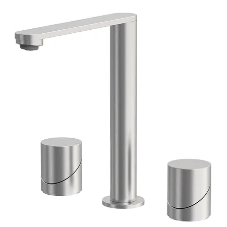 Fima Carlo Frattini Slide Смеситель для раковины, высокий, 3 отв, цвет: Stainless Steel