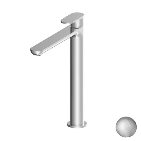 Gattoni H2Omix7000 Смеситель для раковины высокий, с донным клапаном, излив цвет:Nickel Spazzolato