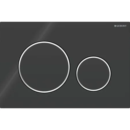 Geberit Sigma20 Клавиша для двойного смыва, круглая, цвет: черный/хром