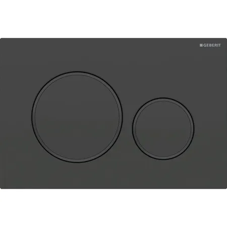Geberit Sigma20 Клавиша для двойного смыва, круглая, цвет: черный матовый