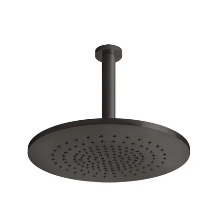 Gessi 316 Душевая головка шарнирная, потолочная на 1/2”, цвет: brushed black metal pvd