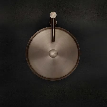 Gessi 316 Раковина, без отв, для установки на столешницу, без перелива, нержавеющая сталь, цвет: Copper brushed pvd