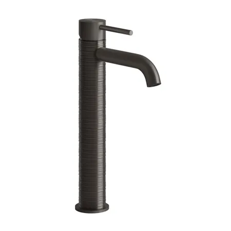 Gessi 316 Смеситель для раковины, на 1 отв, высокий, h:, излив:, цвет: brushed black metal pvd