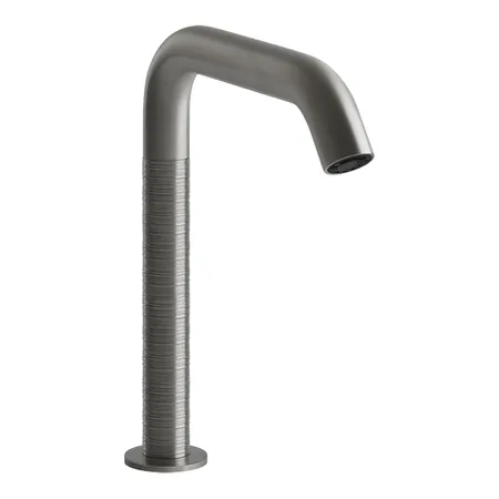 Gessi 316 Смеситель для раковины, 1 отв, электронный, с кран-фильтром для регулировки температуры и напора воды, цвет: Steel Brushed