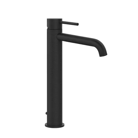Gessi 316 Смеситель для раковины, на 1 отв, высокий, с донным клапаном, излив, цвет: Black XL