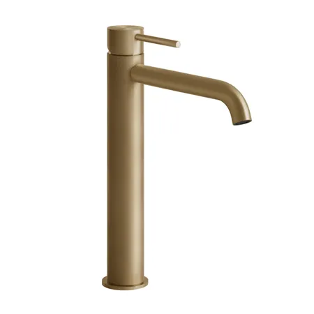 Gessi 316 Смеситель для раковины, на 1 отв, высокий h:, излив, цвет: warm bronze brushed pvd