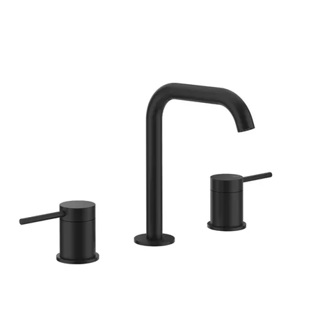 Gessi 316 Смеситель для раковины, на 3 отв, без донного клапана, излив, цвет: Black XL