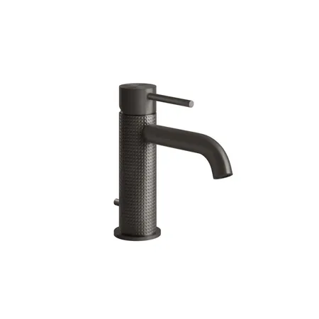 Gessi 316 Смеситель для раковины на 1 отв, с донным клапаном, излив:, цвет: brushed black metal pvd