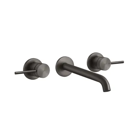 Gessi 316 Встраиваемый смеситель для раковины с изливом, внешняя часть, цвет: brushed black metal pvd