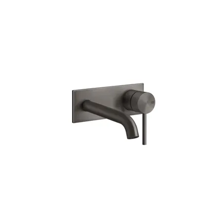 Gessi 316 Встраиваемый смеситель с изливом, внешняя часть, цвет: brushed black metal pvd