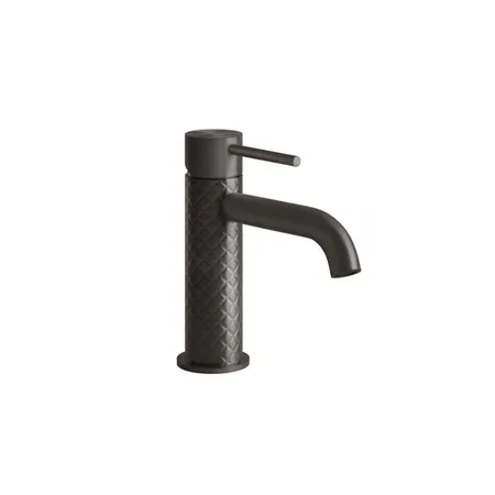 Gessi 316 Смеситель для раковины на 1 отверстие без донного клапана, излив, цвет: brushed black metal pvd