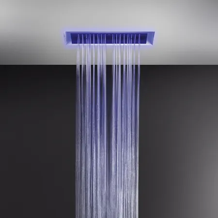 Gessi Afilo Встраиваемая душевая система, "троп.ливень,водопад,распыление,хромо", пульт упр. треб ист питания на 12B, нужен блок питания, цвет: блестящая сталь