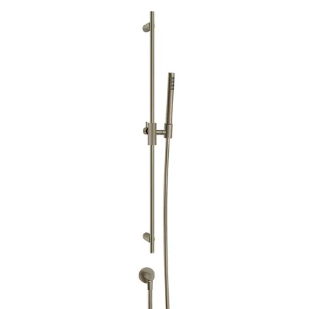 Gessi Anello Душевой гарнитур, душевая штанга, ручной душ, шланг и вывод воды, цвет: Finox Brushed Nickel