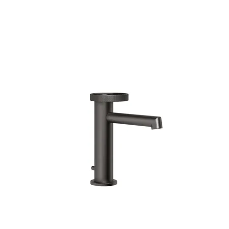 Gessi Anello Смеситель для раковины, на 1 отв, с донным клапаном и соединительными шлангами, цвет: Black Metal Brushed PVD