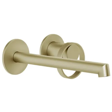 Gessi Anello Смеситель для раковины, настенный, без донного клапана, цвет: Brushed Brass PVD