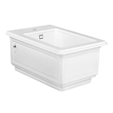 Gessi Eleganza Биде подвесное, с 1 отверстием под смеситель, с сифоном, цвет: белый