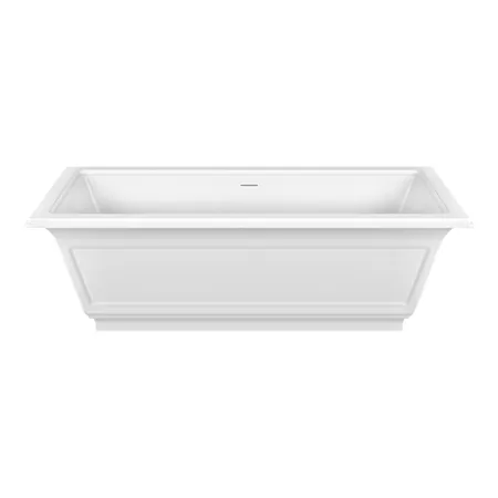 Gessi Eleganza Ванна отдельностоящая, со сливом-переливом, цвет: матовый белый