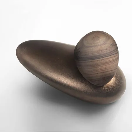 Gessi Equilibrio Смеситель для раковины дизайнерский, на 1 отверстие, цвет: медь Materic Copper Pvd, ручка Palissandro