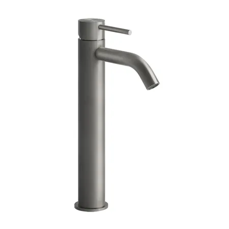 Gessi Flessa Смеситель для раковины высокий, без донного клапана. цвет: шлифованная сталь