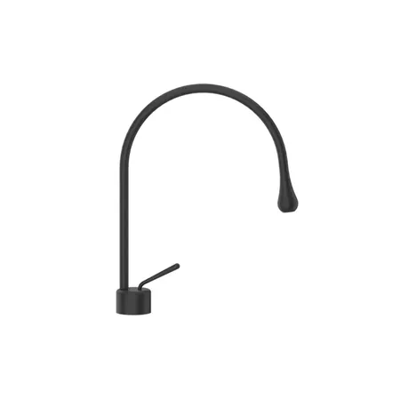 Gessi Goccia Смеситель для раковины на 1 отверстие, излив R=125, цвет: black XL