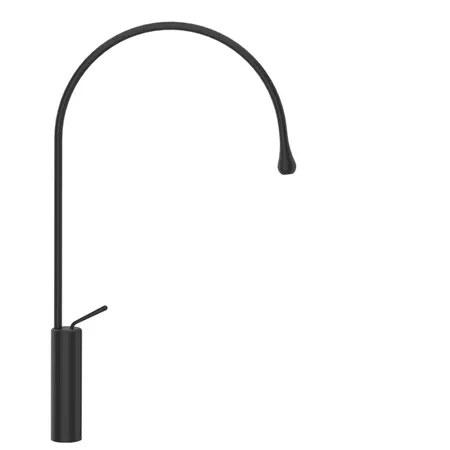 Gessi Goccia Смеситель для раковины на 1 отверстие, высокий, излив R=197, цвет: black XL