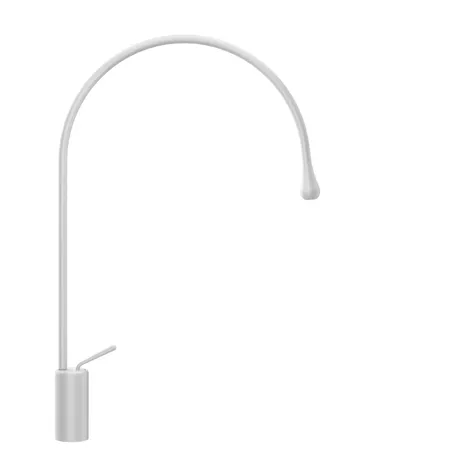 Gessi Goccia Смеситель для раковины на 1 отверстие, высокий, излив R=197, цвет: белый