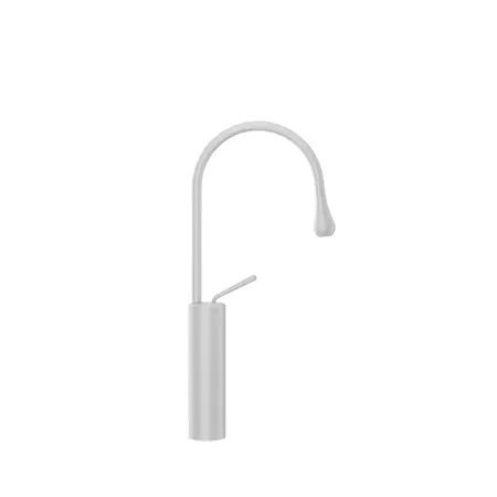 Gessi Goccia Смеситель для раковины на 1 отверстие, высокий, излив R=90, цвет: белый