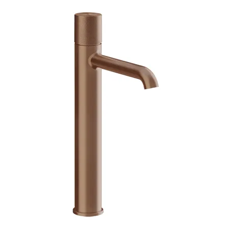 Gessi Habito Diamantato Смеситель для раковины, высокий, 1 отв, без донного клапана, цвет: Copper Brushed PVD
